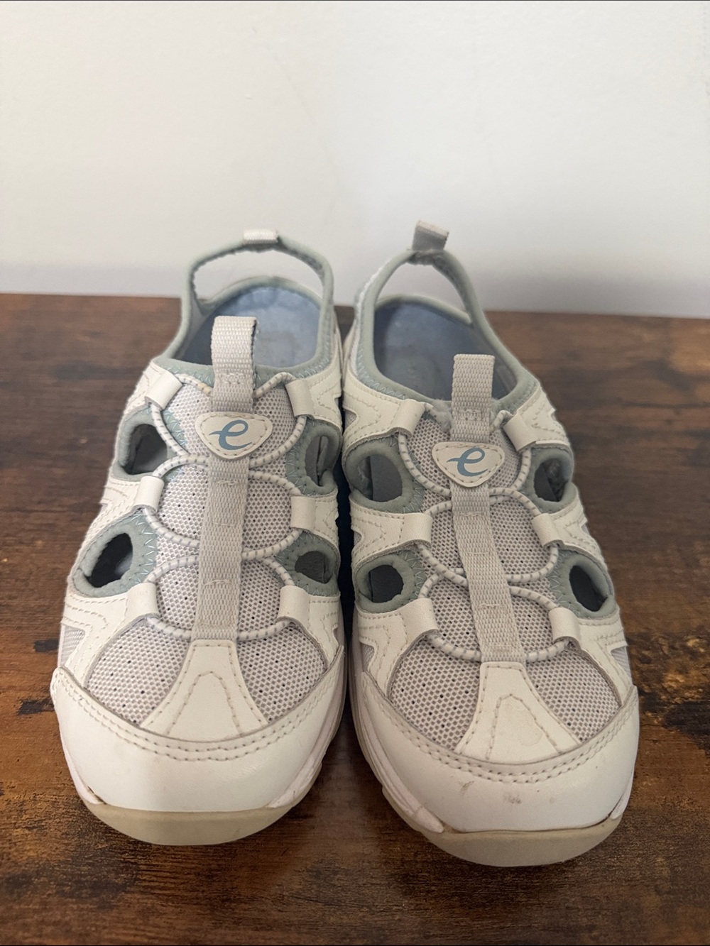Easy Spirit Women’s Sport Walking Sandals White Gray Size 6.5